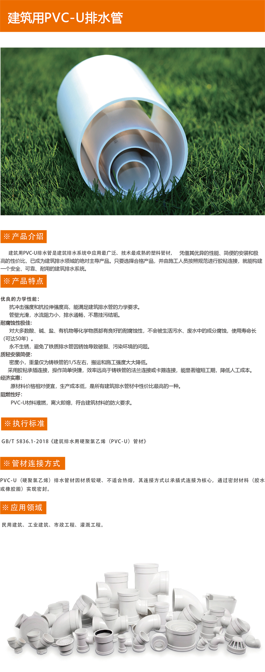 建筑用PVC-U排水管